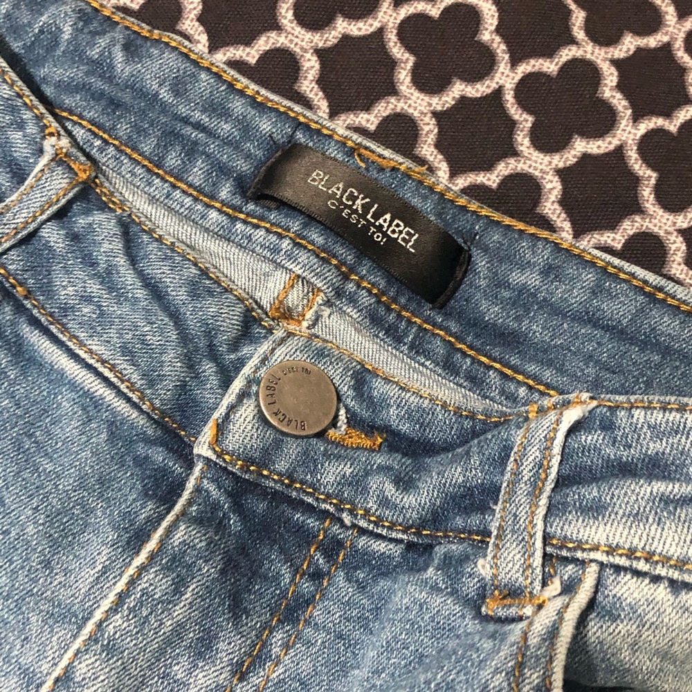 C'est Toi Black Label Skirt Denim Mini Distressed - Picture 5 of 6
